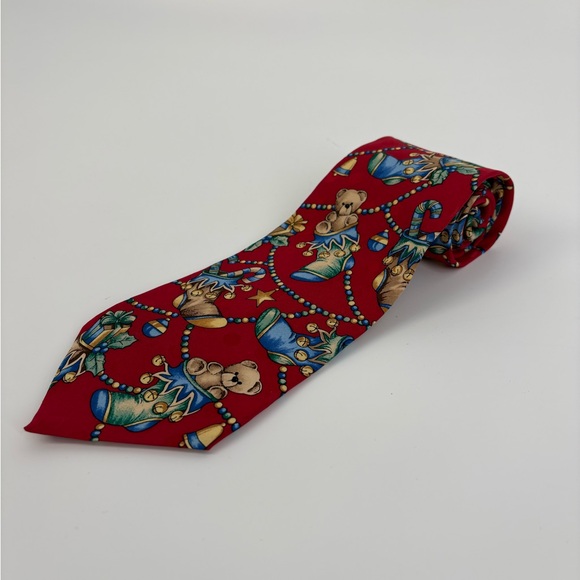 Oscar de la Renta Red Holiday Tie - Picture 2 of 3